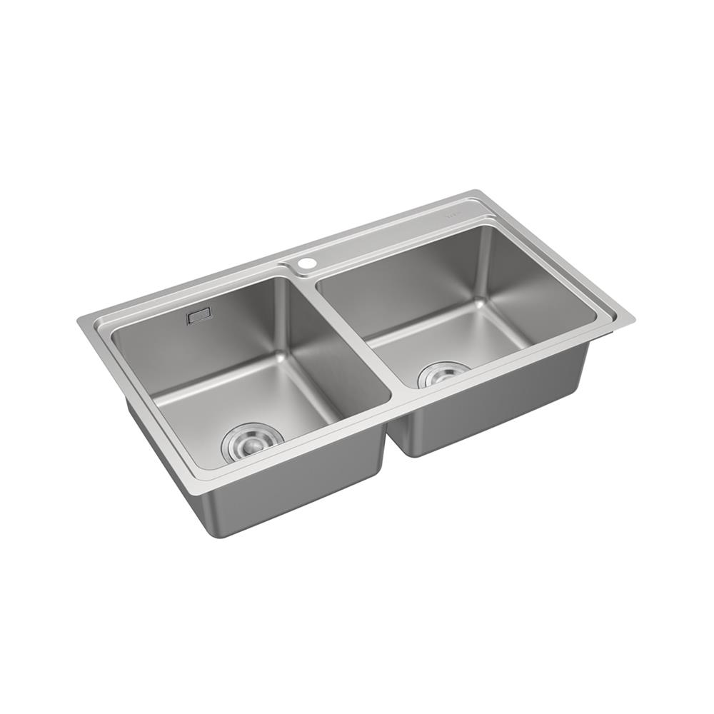 ซิงค์ฝัง 2 หลุม TEKA TT 86 2B สีเงิน