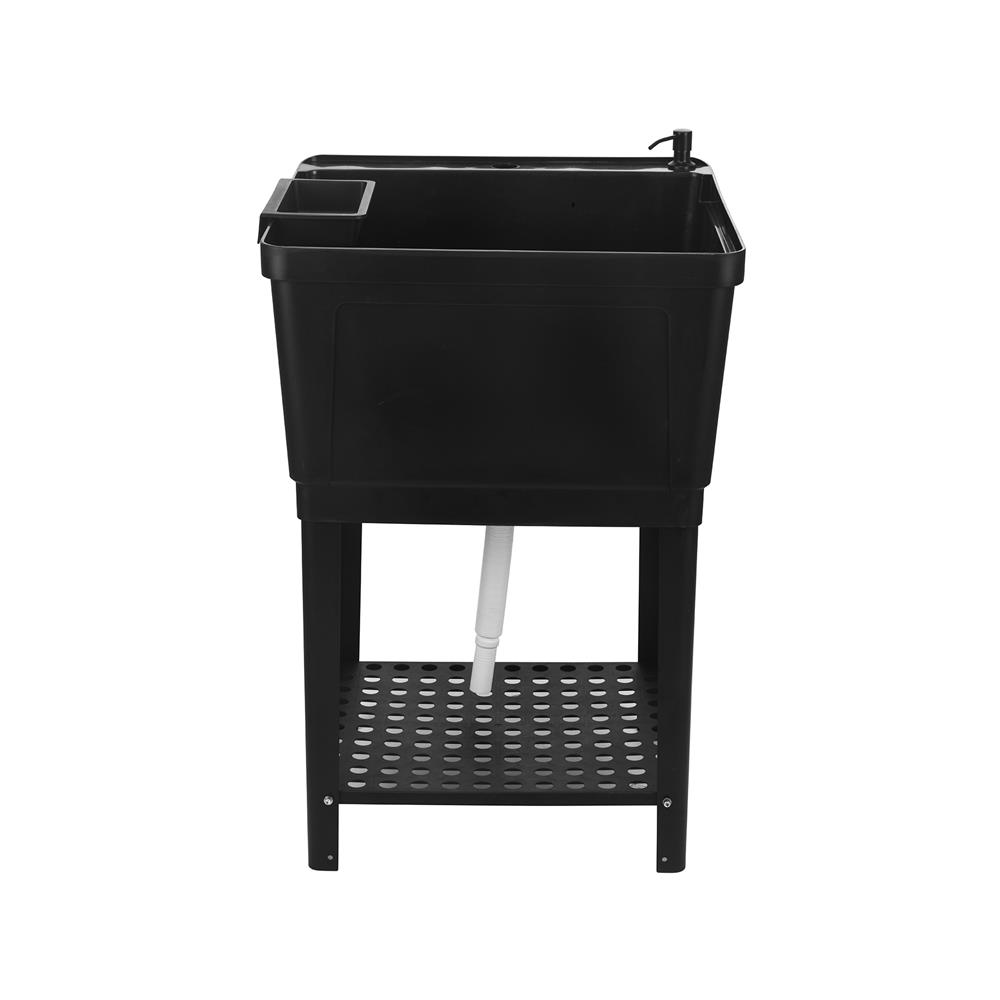 ซิงค์ขาตั้งพลาสติก 1 หลุม INFO BB6161 สีดำ