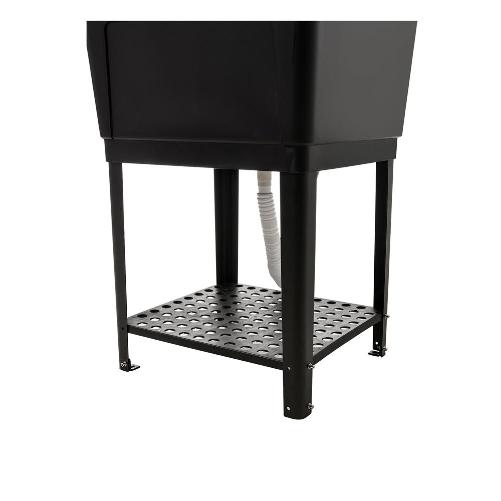 ซิงค์ขาตั้งพลาสติก 1 หลุม INFO BB6161 สีดำ