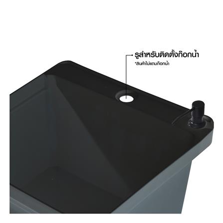 ซิงค์ขาตั้งพลาสติก 1 หลุม INFO BB6161 สีดำ_4