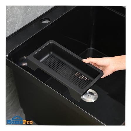 ซิงค์ขาตั้งพลาสติก 1 หลุม INFO BB6161 สีดำ_7