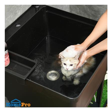 ซิงค์ขาตั้งพลาสติก 1 หลุม INFO BB6161 สีดำ_9