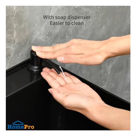 ซิงค์ขาตั้งพลาสติก 1 หลุม INFO BB6161 สีดำ_10