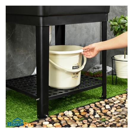 ซิงค์ขาตั้งพลาสติก 1 หลุม INFO BB6161 สีดำ_12