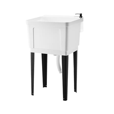 ซิงค์ขาตั้งพลาสติก 1 หลุม INFO BB5048 สีขาว_0