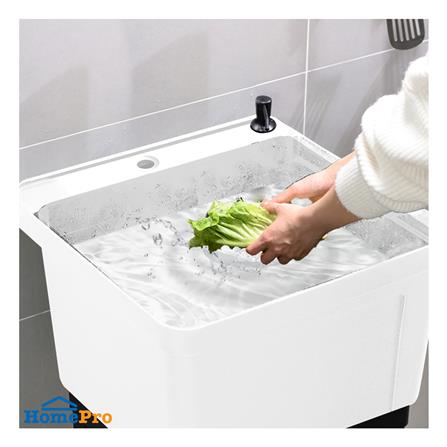 ซิงค์ขาตั้งพลาสติก 1 หลุม INFO BB5048 สีขาว_4