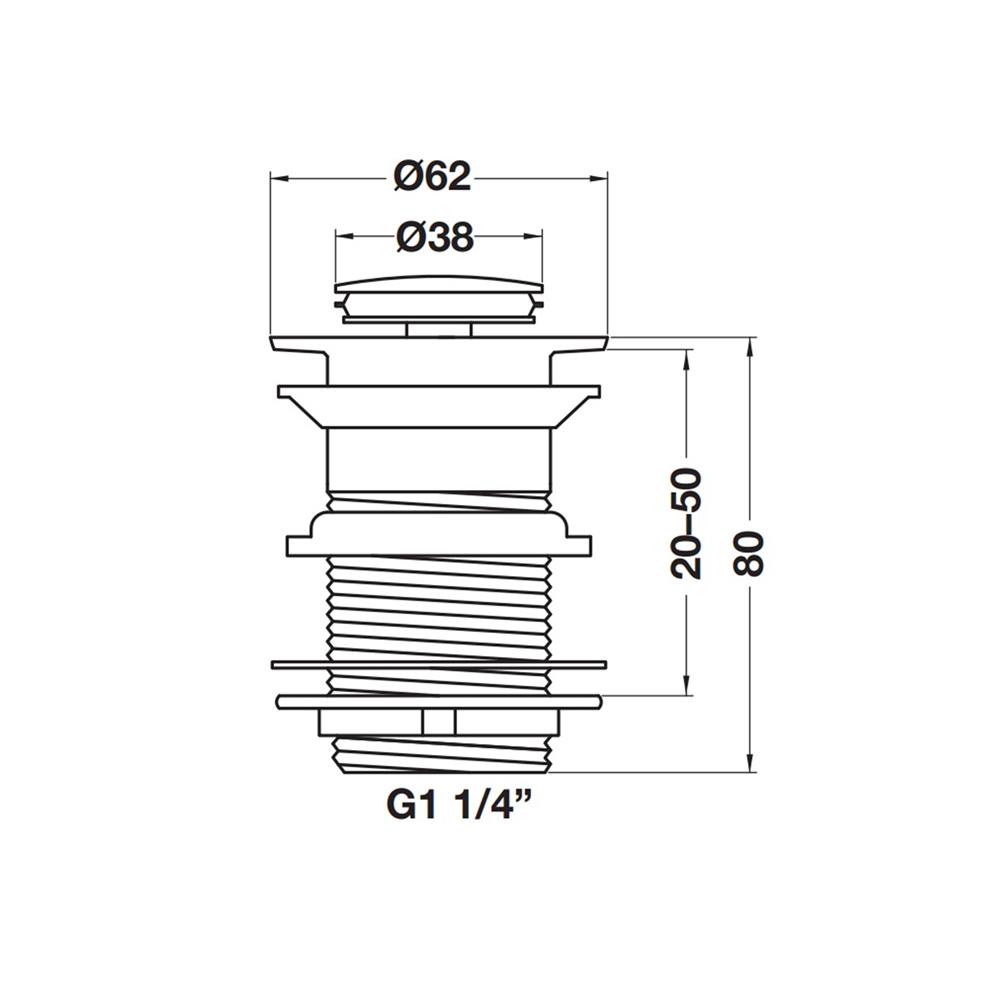 สะดืออ่างล้างหน้าแบบกด HAFELE 495.60.823