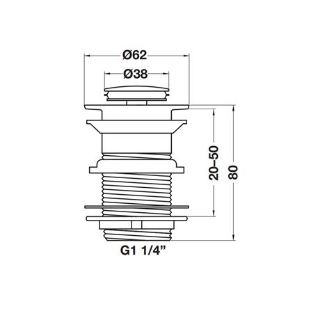 สะดืออ่างล้างหน้าแบบกด HAFELE 495.60.823_3