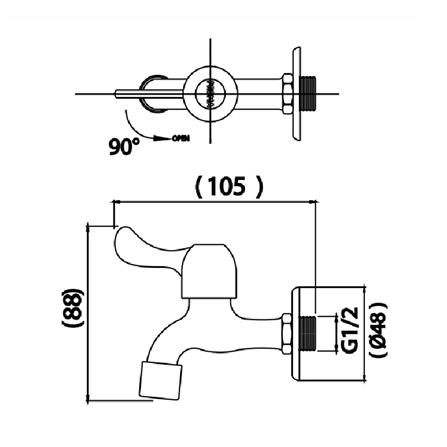 ก๊อกล้างพื้น PREMA PM1068(SA)(HM)_2