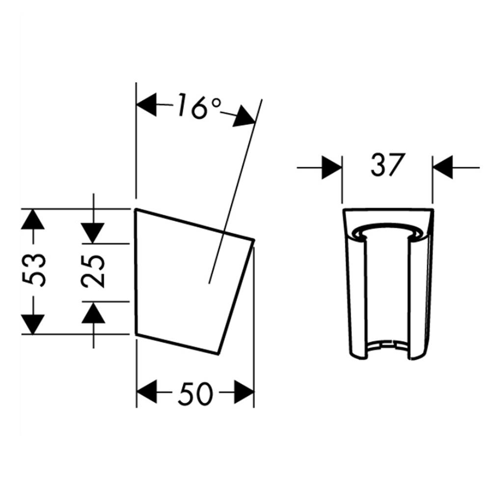ขอแขวนฝักบัว HANSGROHE HG28331670 สีดำ