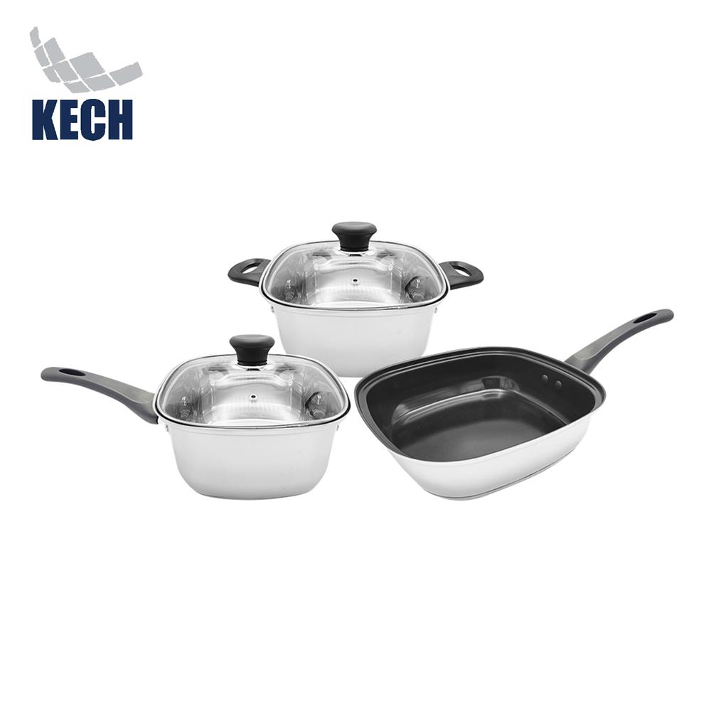 ชุดเครื่องครัวเหลี่ยม KECH WINSOME IH 5 ชิ้น