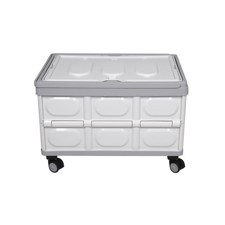 กล่องพับได้ มีล้อลาก STACKO GLAM 52X35.5X35.5 ซม. สีเทา_2