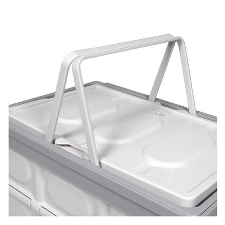 กล่องพับได้ มีล้อลาก STACKO GLAM 52X35.5X35.5 ซม. สีเทา_5