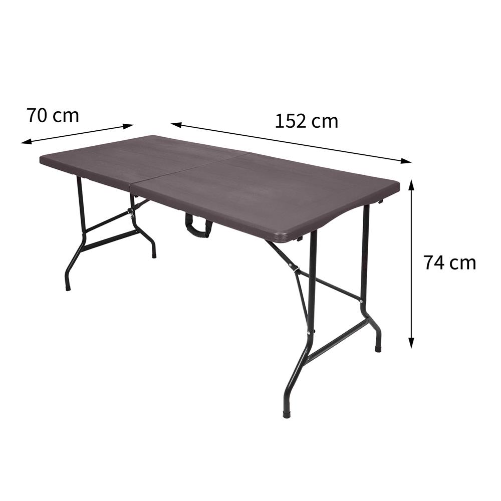 โต๊ะพับอเนกประสงค์ HDPE SPRING 150 ซม. สีน้ำตาล