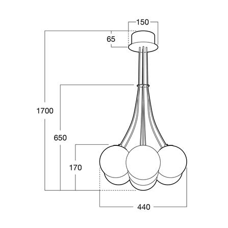 ไฟช่อ L&E 01-03138 สีทอง/ขาว 7 หัว_3