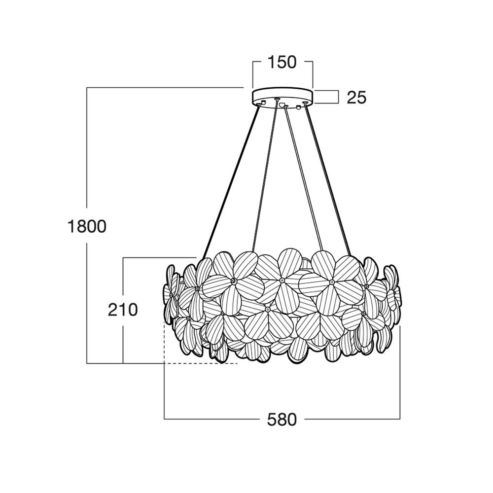 ไฟช่อ L&E 01-03120 สีขาว/เหลือง 1 หัว