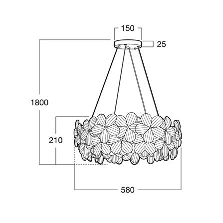 ไฟช่อ L&E 01-03120 สีขาว/เหลือง 1 หัว_3