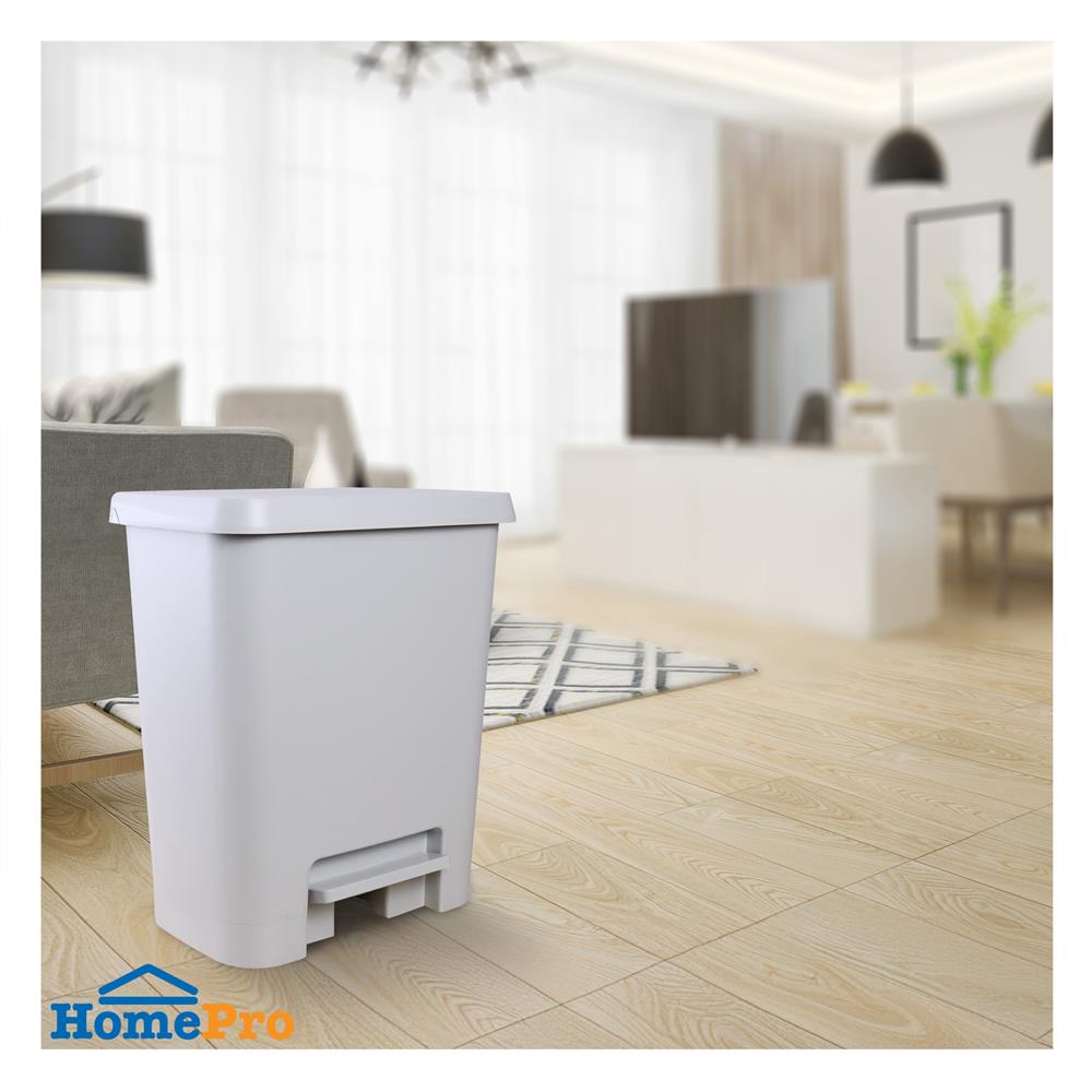 ถังขยะเหยียบเหลี่ยม ACCO 24 ลิตร สีเทา