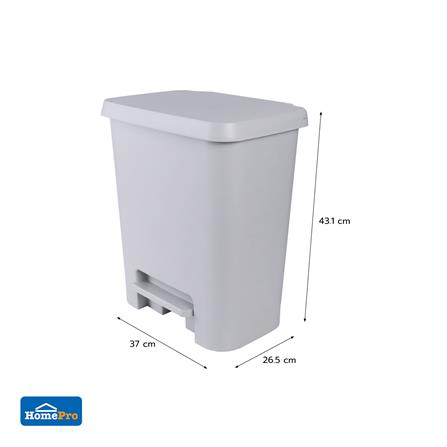 ถังขยะเหยียบเหลี่ยม ACCO 24 ลิตร สีเทา_4