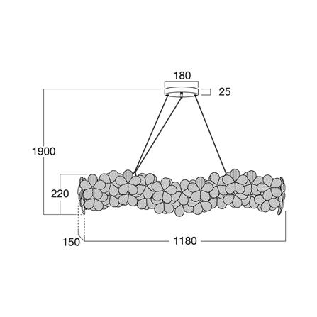 ไฟช่อ L&E 01-03119 สีขาว/เหลือง 1 หัว_3