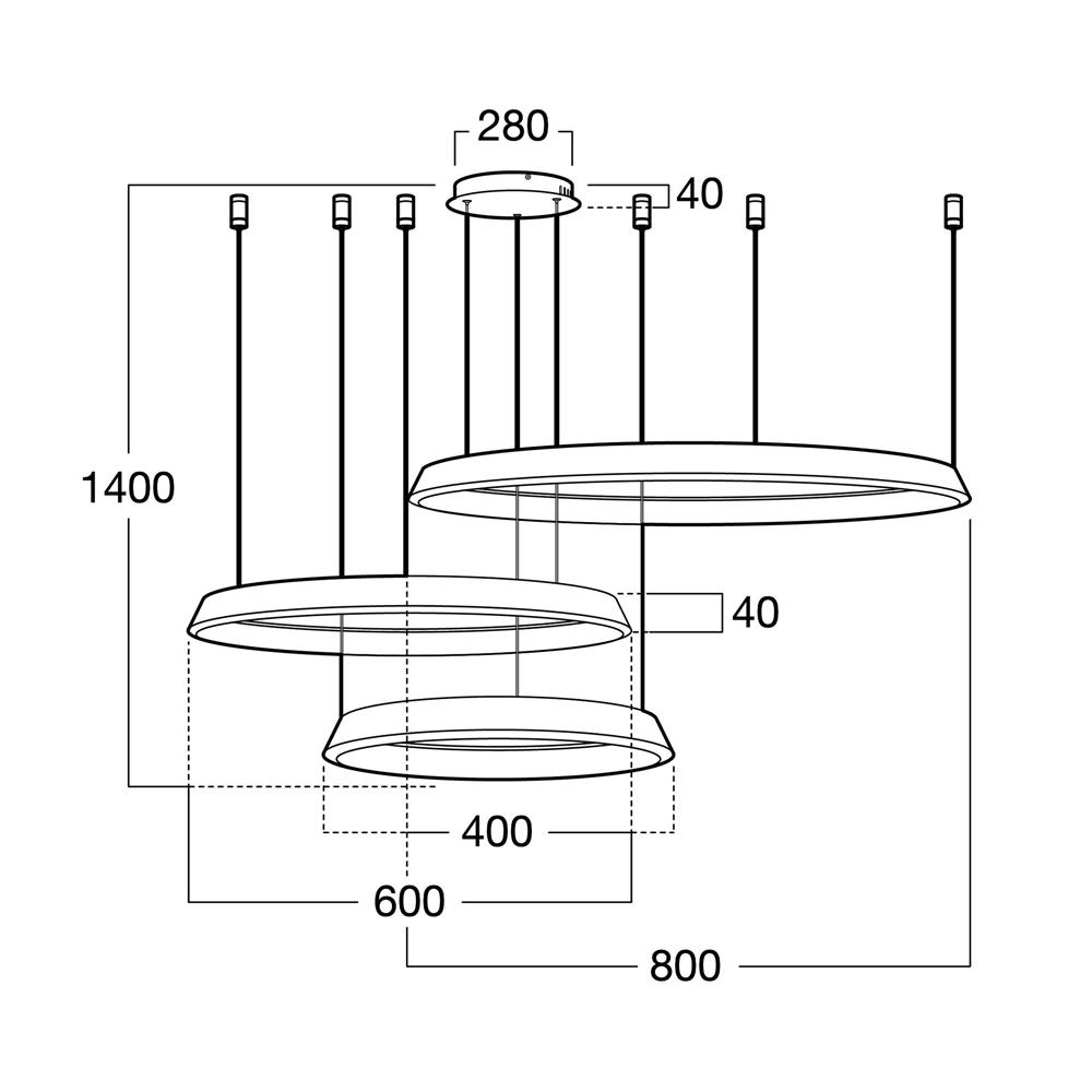 ไฟช่อ LED L&E 01-A0260 120 วัตต์ WARM WHITE สีทอง 3 หัว
