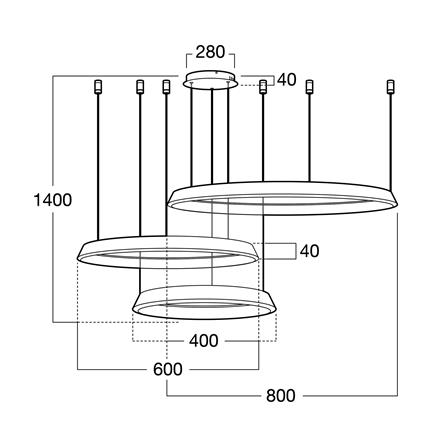 ไฟช่อ LED L&E 01-A0260 120 วัตต์ WARM WHITE สีทอง 3 หัว_3