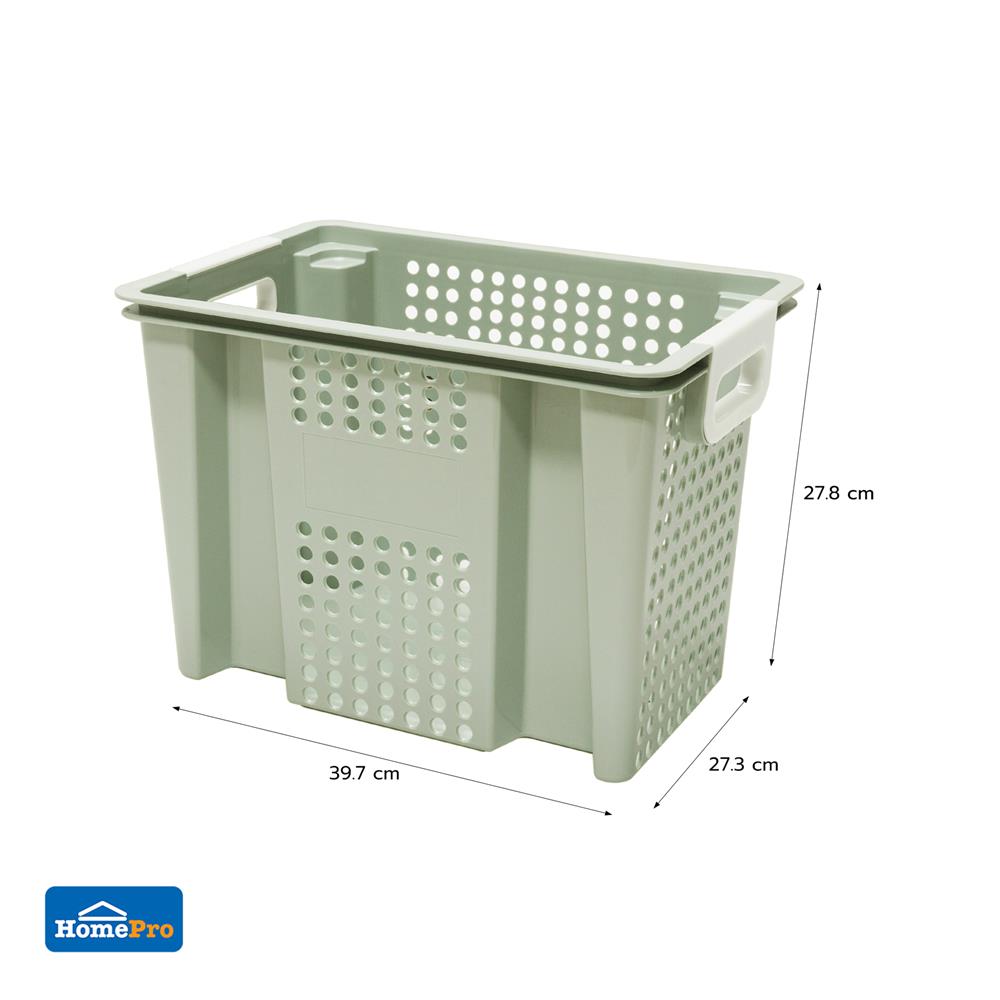 กล่องเก็บของ STACKO CIRCULAR 39.7x27.3x27.8 ซม. สีเขียว