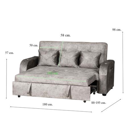 โซฟาเบด AS FURNITURE THANOS CGYU57 สีเทา_8