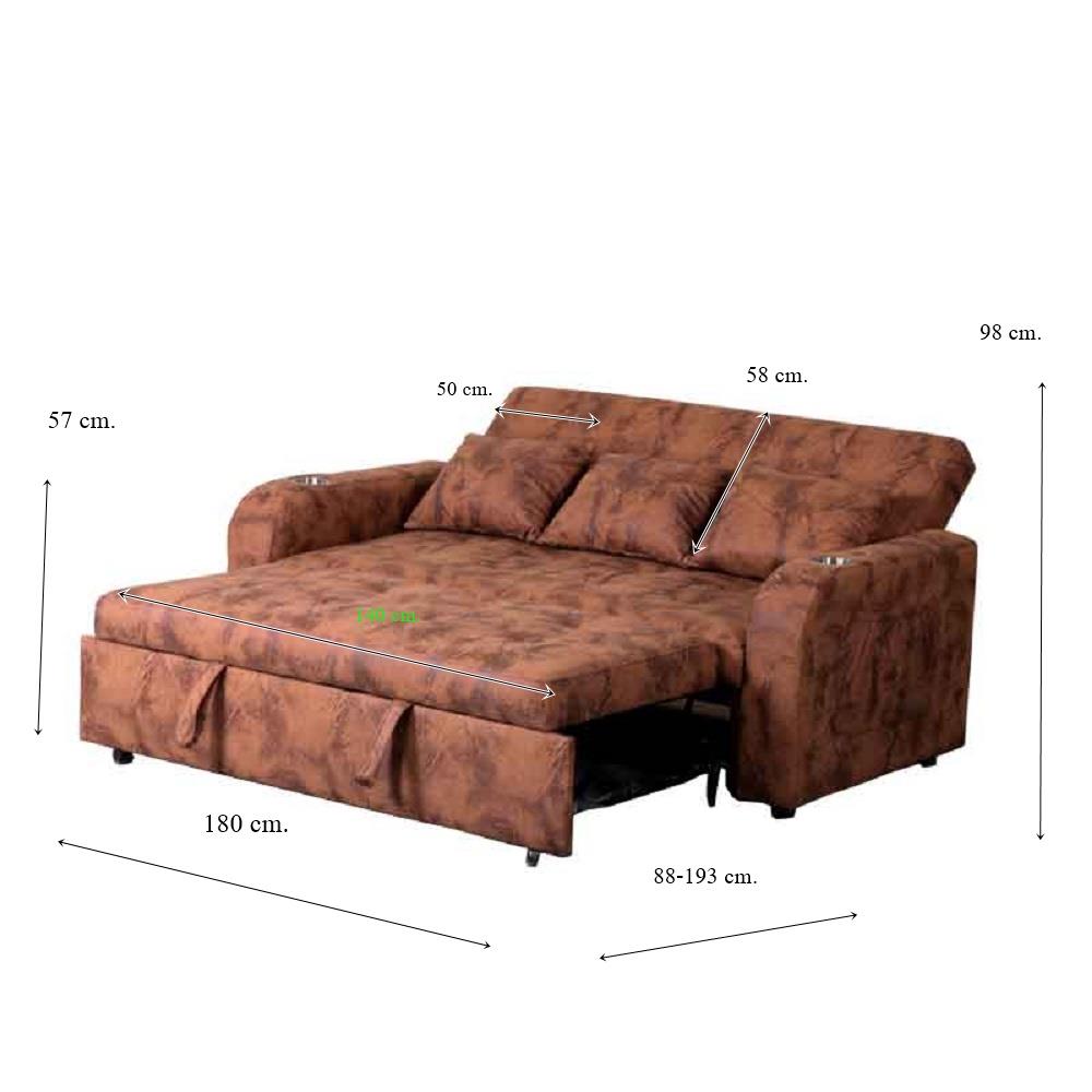 โซฟาเบด AS FURNITURE THANOS LBWU12 สีน้ำตาล