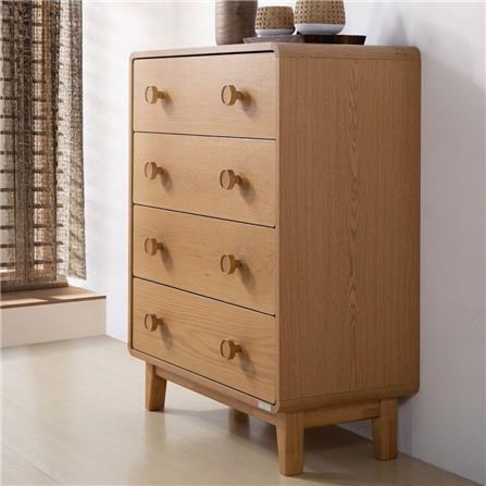 ตู้ลิ้นชัก 4 ลิ้นชัก SB FURNITURE HAGI 19218457 80 ซม. สีไม้อ่อน_3