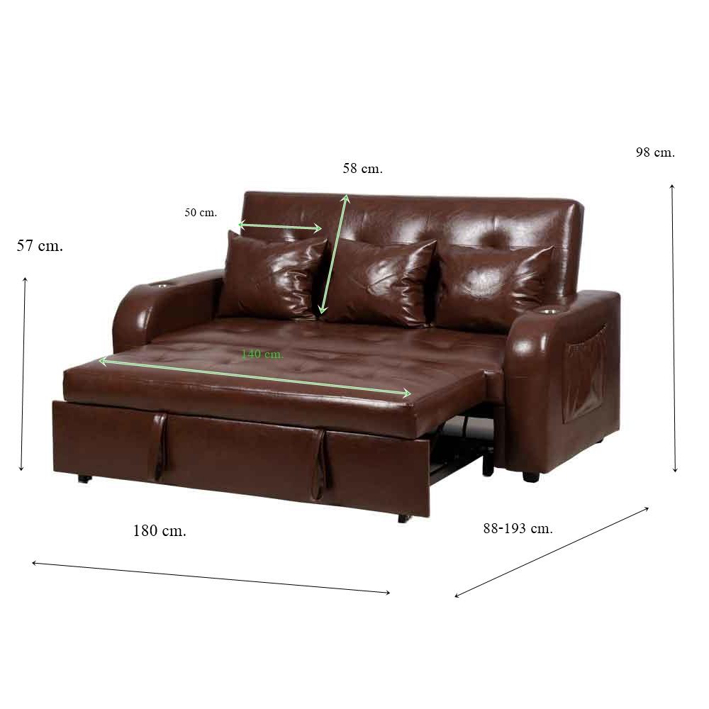 โซฟาเบด AS FURNITURE THANOS LBWZB22 สีน้ำตาล