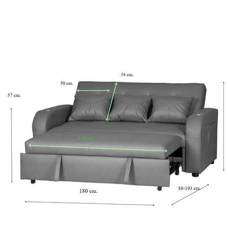 โซฟาเบด AS FURNITURE THANOS LGYU51 สีเทา_7