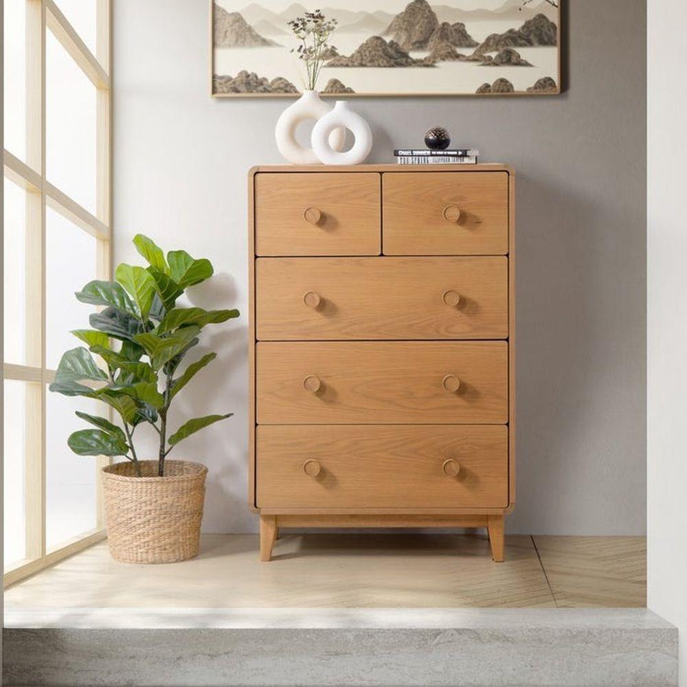 ตู้ลิ้นชัก 5 ลิ้นชัก SB FURNITURE HAGI 19218458 80 ซม. สีไม้อ่อน