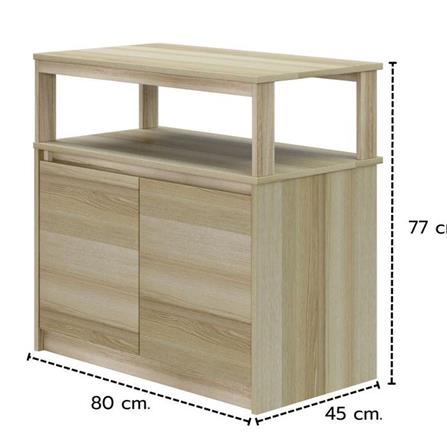 ตู้เตี้ยบานผสม KONCEPT BENITA 19229381 80 ซม. สีไม้อ่อน_6