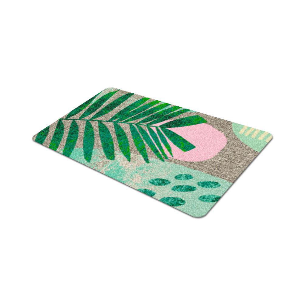 พรมเช็ดเท้าดักฝุ่น PRAW TROPICAL CHAMAEDOREA 50X75 ซม. สีเขียว