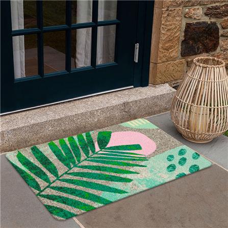 พรมเช็ดเท้าดักฝุ่น PRAW TROPICAL CHAMAEDOREA 50X75 ซม. สีเขียว_5