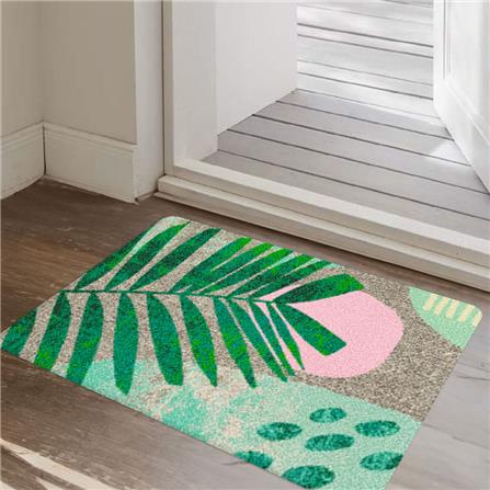 พรมเช็ดเท้าดักฝุ่น PRAW TROPICAL CHAMAEDOREA 50X75 ซม. สีเขียว_6