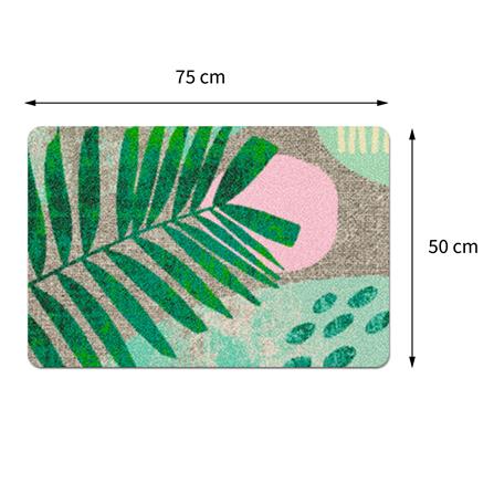 พรมเช็ดเท้าดักฝุ่น PRAW TROPICAL CHAMAEDOREA 50X75 ซม. สีเขียว_7