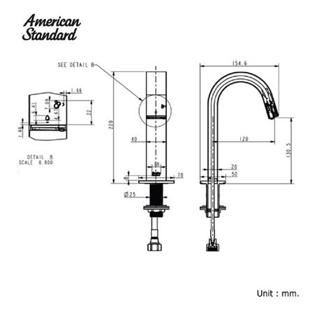 ก๊อกอ่างล้างหน้าเซนเซอร์ พร้อมเครื่องจ่ายสบู่อัตโนมัติ AMERICAN STANDARD A-8101-AC/DC_4