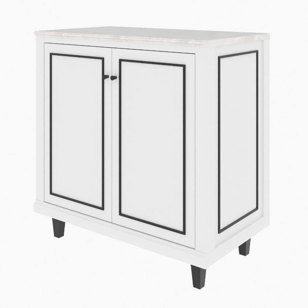 ตู้เตี้ยบานเปิด SB FURNITURE ETERNO 19223412 90 ซม. สีขาว