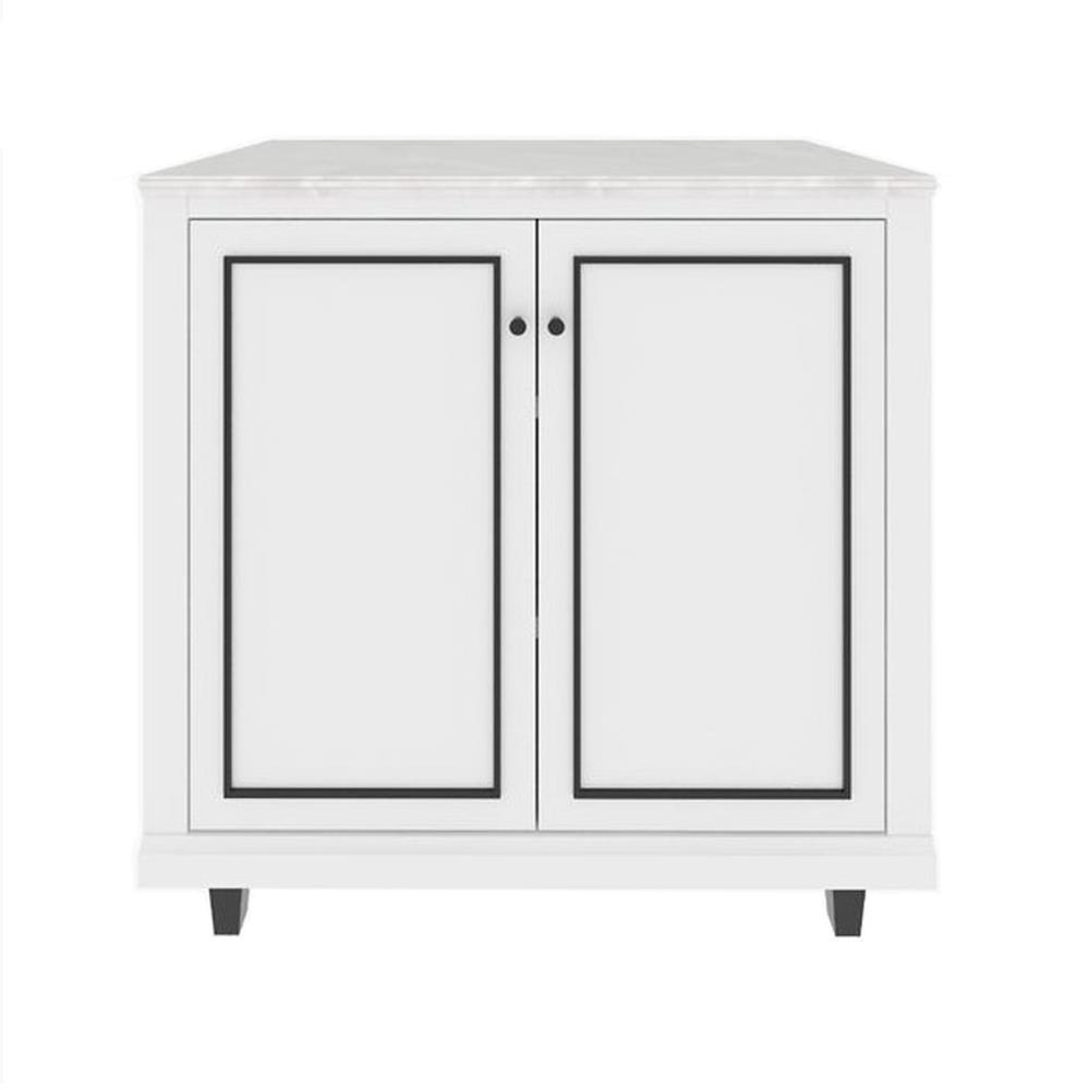 ตู้เตี้ยบานเปิด SB FURNITURE ETERNO 19223412 90 ซม. สีขาว