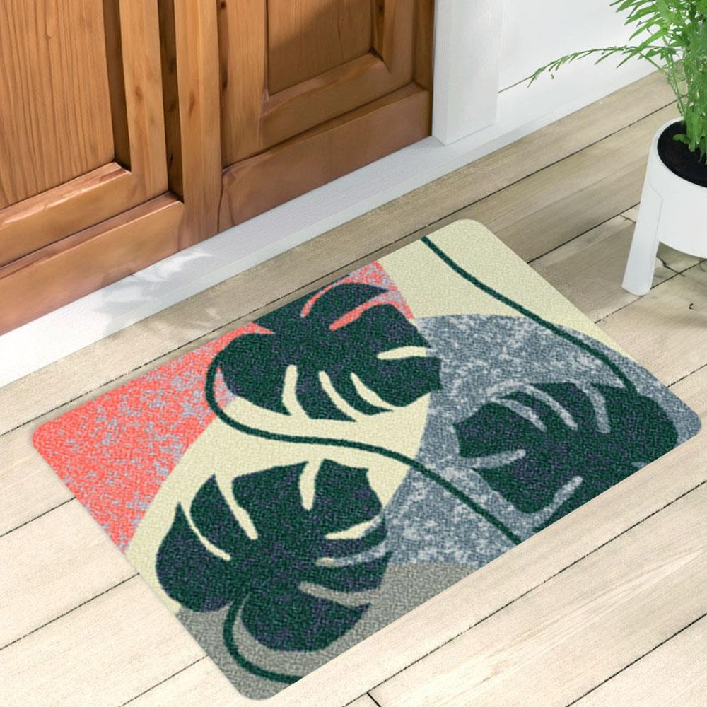 พรมเช็ดเท้าดักฝุ่น PRAW TROPICAL 50X75 ซม. สีเบจ