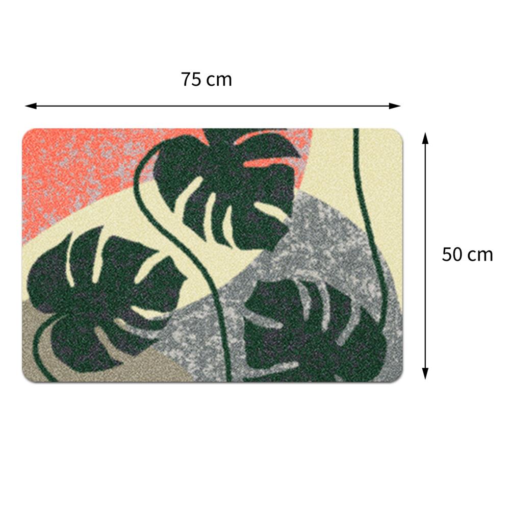 พรมเช็ดเท้าดักฝุ่น PRAW TROPICAL 50X75 ซม. สีเบจ