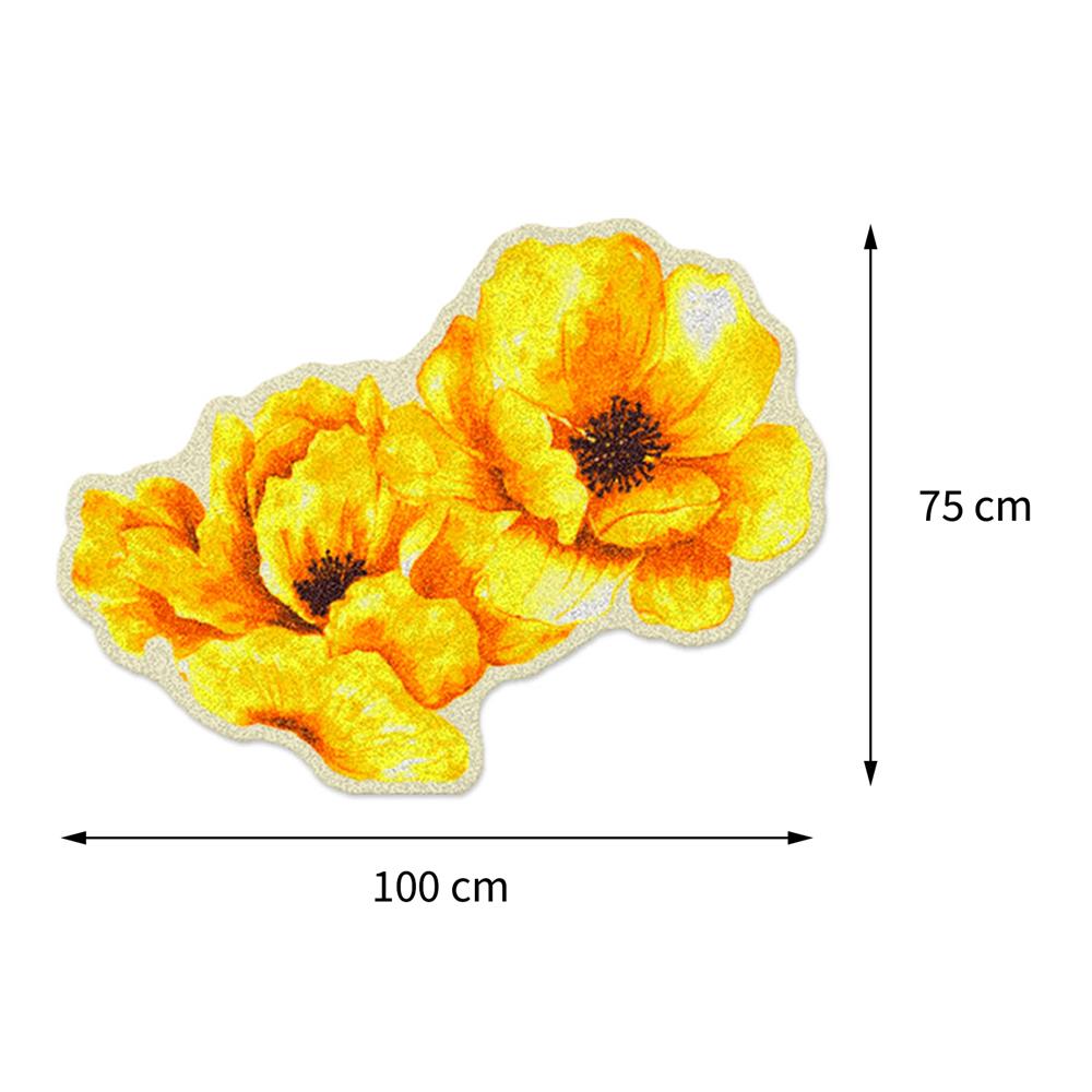 พรมเช็ดเท้าดักฝุ่น PRAW YELLOW BLOSSOM 75X100 ซม. สีเหลือง