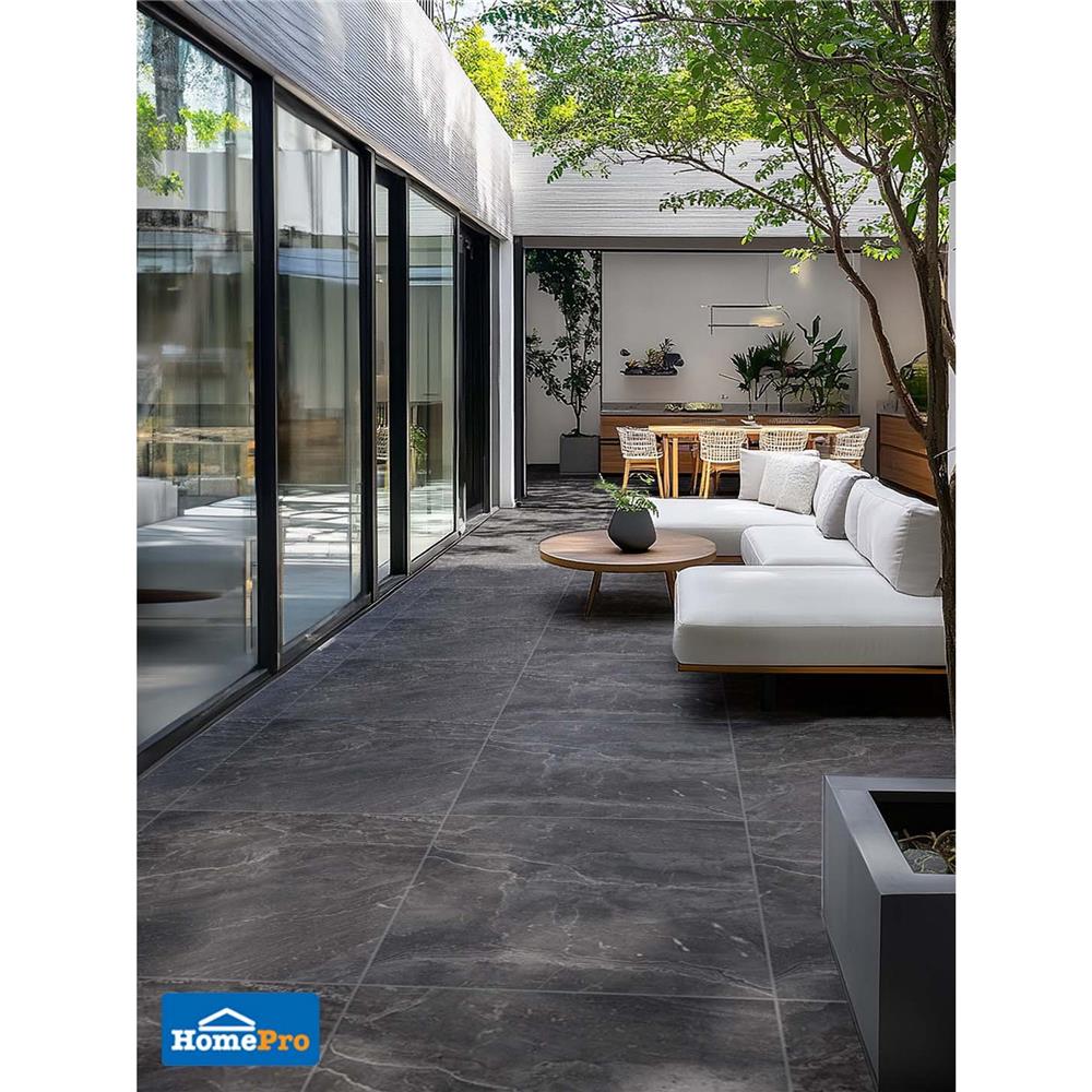 กระเบื้องพื้น 60x60 ซม. TARA วิลด้า ดำ PM 1.44 ตร.ม.