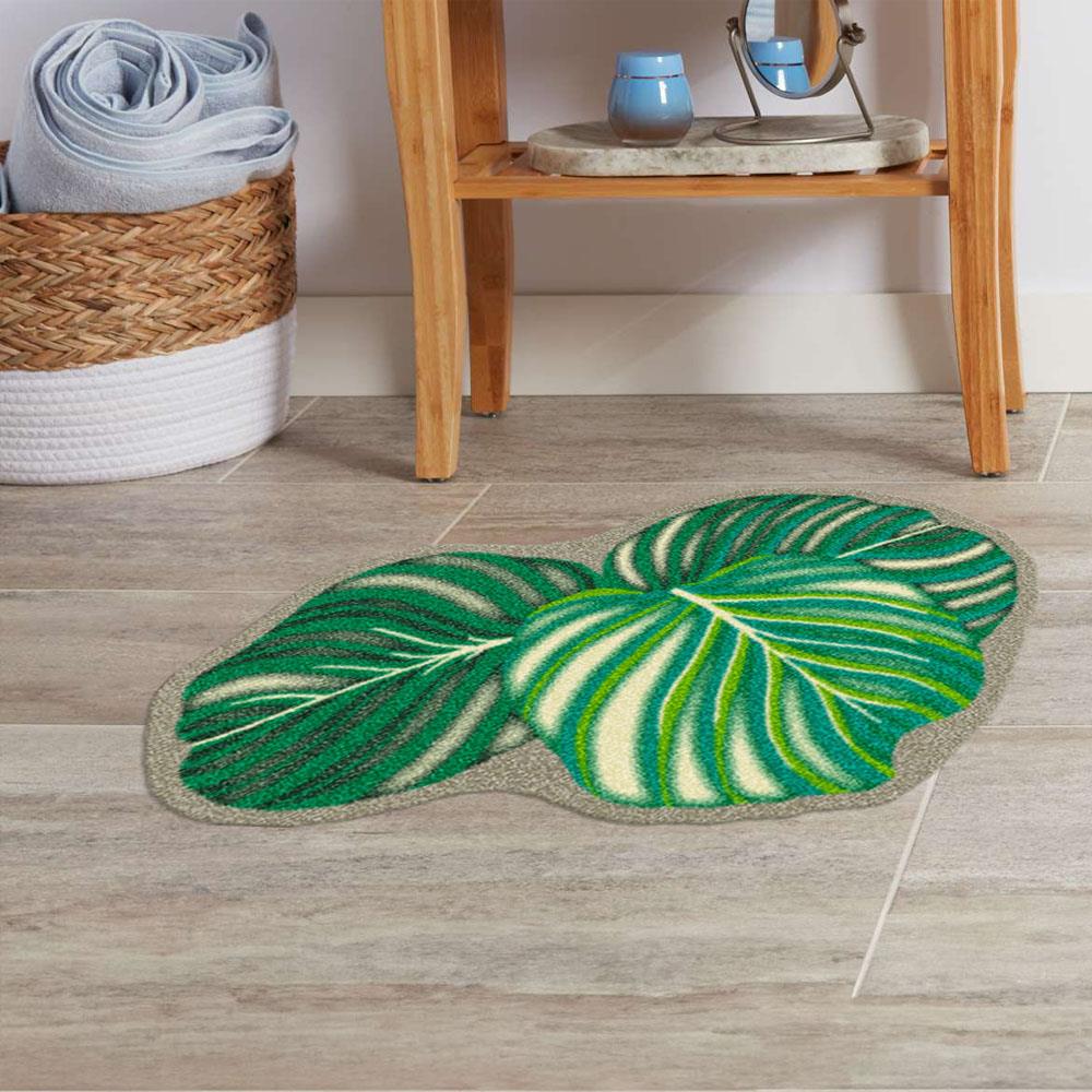 พรมเช็ดเท้าดักฝุ่น PRAW KLA BAITONG SH1 75X100 ซม. สีเขียว