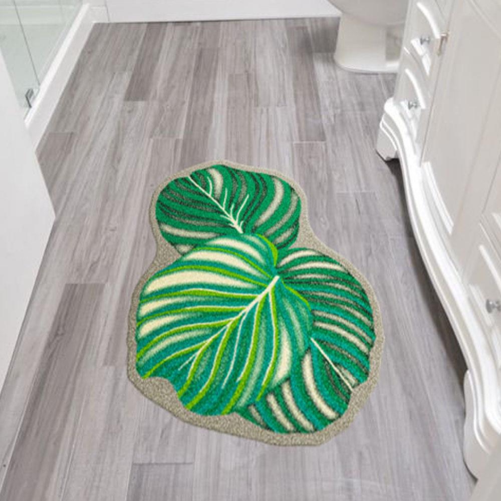 พรมเช็ดเท้าดักฝุ่น PRAW KLA BAITONG SH1 75X100 ซม. สีเขียว