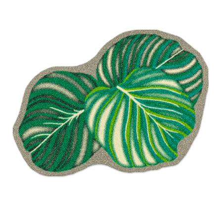 พรมเช็ดเท้าดักฝุ่น PRAW KLA BAITONG SH1 75X100 ซม. สีเขียว_0