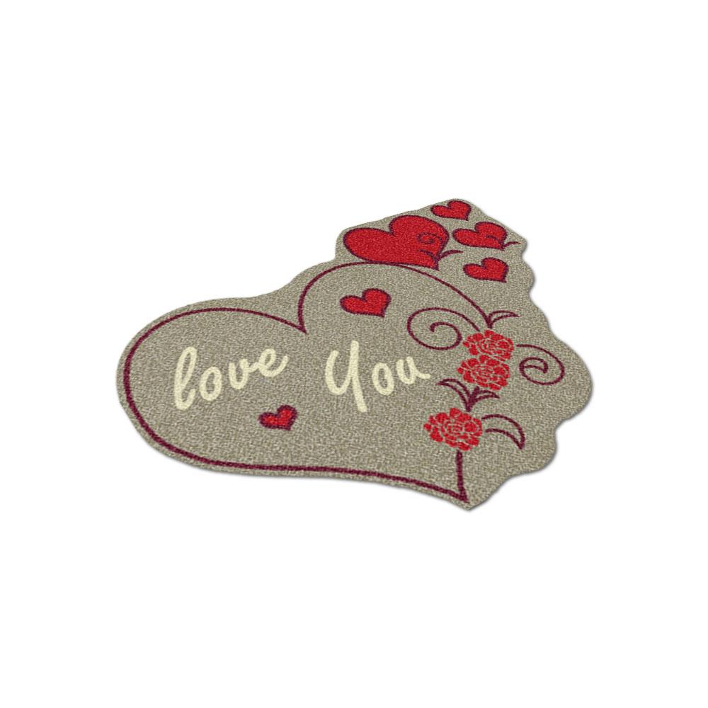 พรมเช็ดเท้าดักฝุ่น PRAW FOLK HEART-SH1 75X100 ซม. สีน้ำตาล