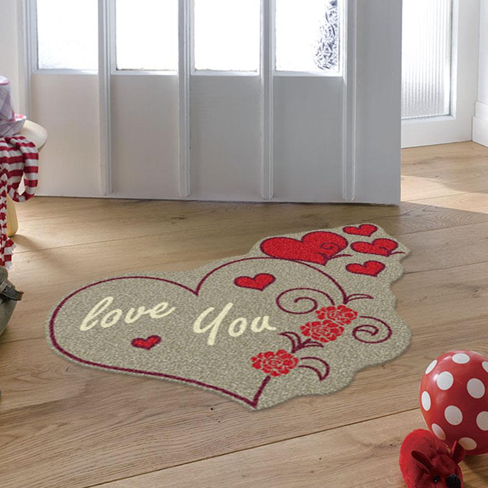 พรมเช็ดเท้าดักฝุ่น PRAW FOLK HEART-SH1 75X100 ซม. สีน้ำตาล